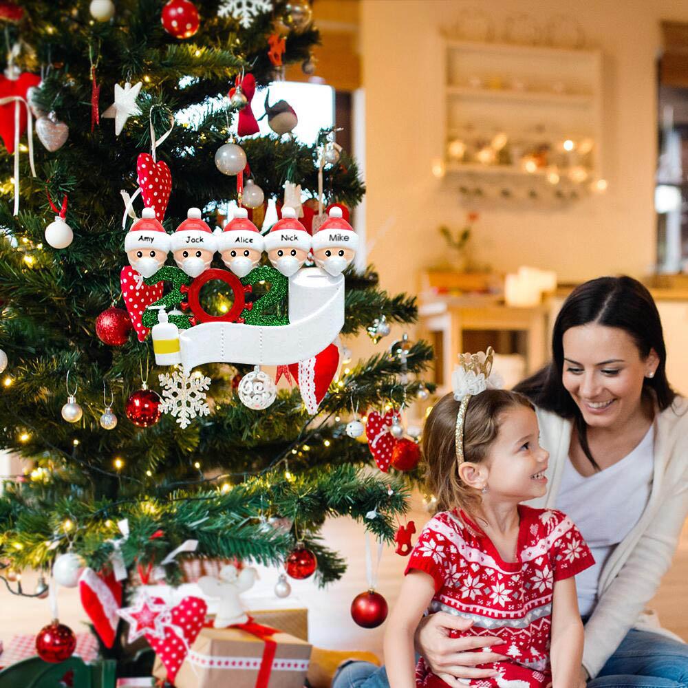 Đồ Trang trí Giáng sinh hình ông già noel đeo khẩu trang ,chất liệu PVC