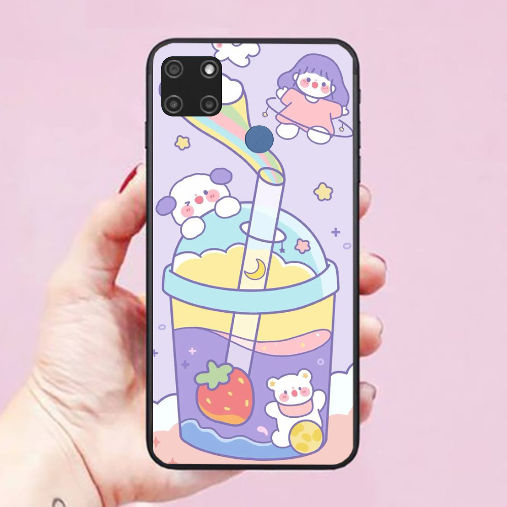 Ốp lưng điện thoại dành cho Realme C12 Hình RoRo Jump Cute