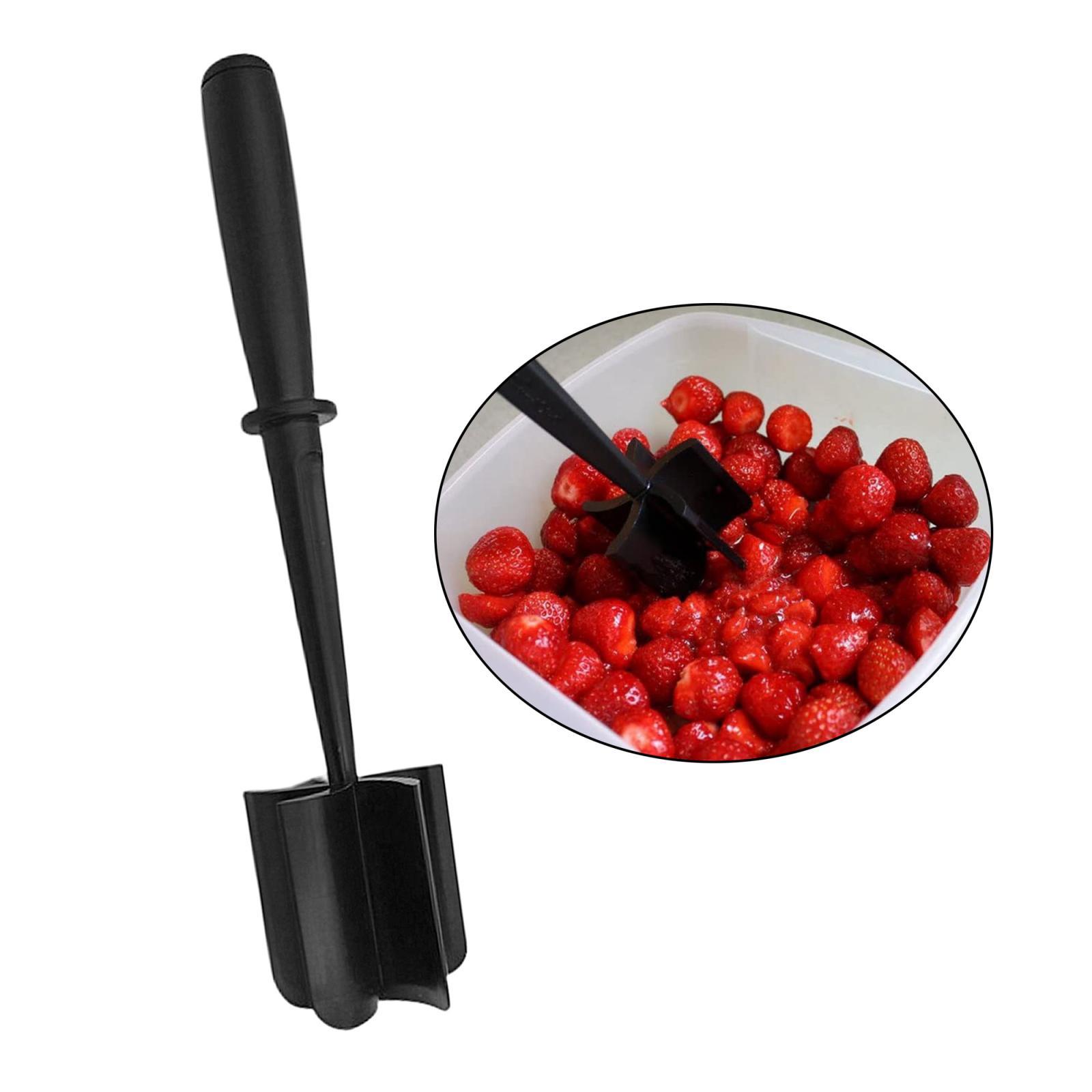 Plastic Meat/Potato Masher Safe for Non-Stick Cookware, Pack of 1, Black ,Hamburger Chopper Utensil