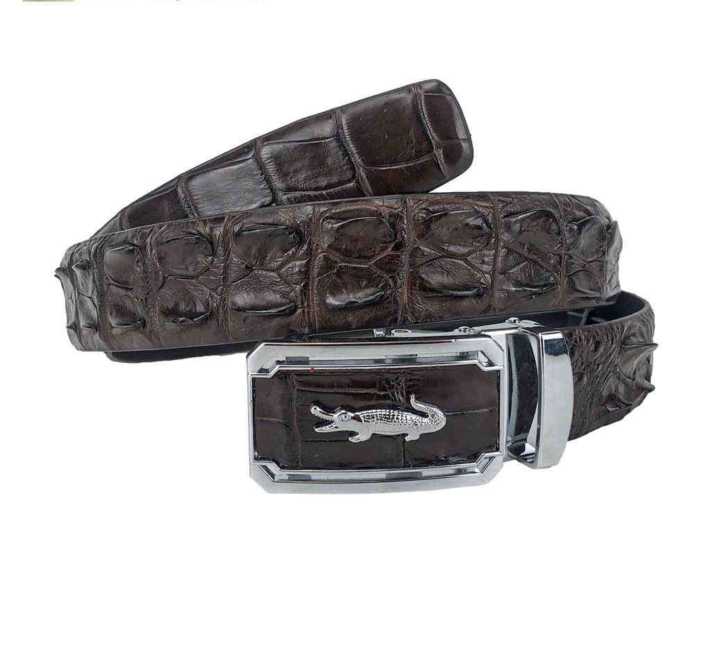 Thắt lưng da cá sấu cao cấp bản liền 3,5cm
