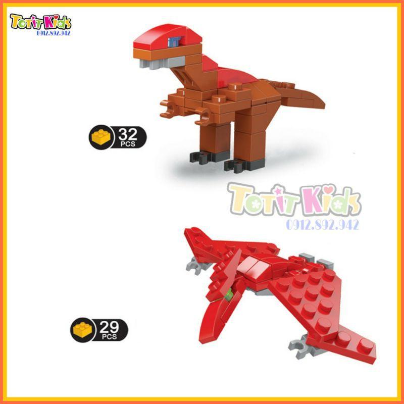 Đồ chơi trứng lego khủng long, đồ chơi lắp ráp, xếp hình