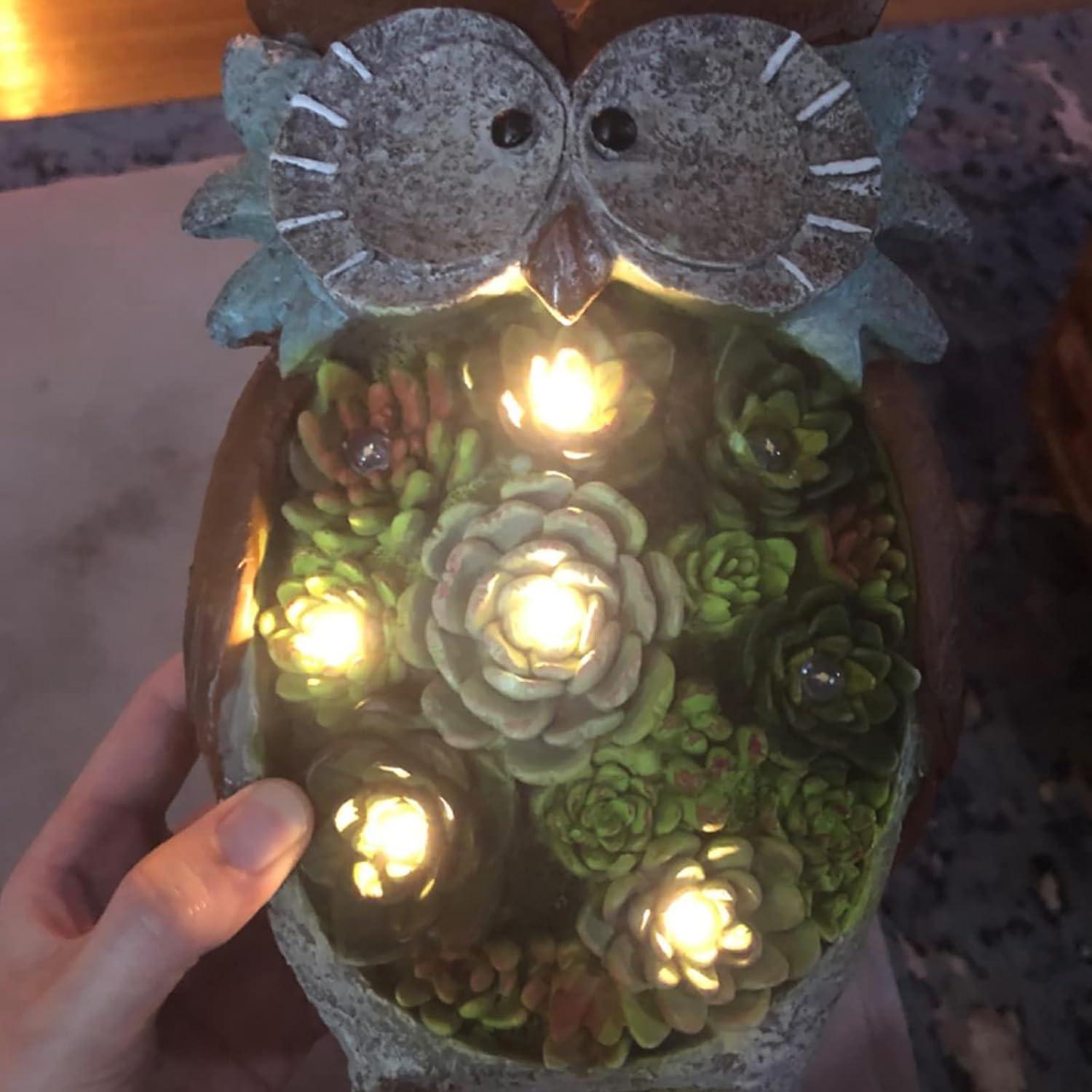 Cú Vườn Vật Trang Trí Nhựa Chống Chịu Thời Tiết Món Quà Giáng Sinh Cú Vật Trang Trí Sân Trang Trí Ngoài Trời Trang Trí Hof/Ban Công