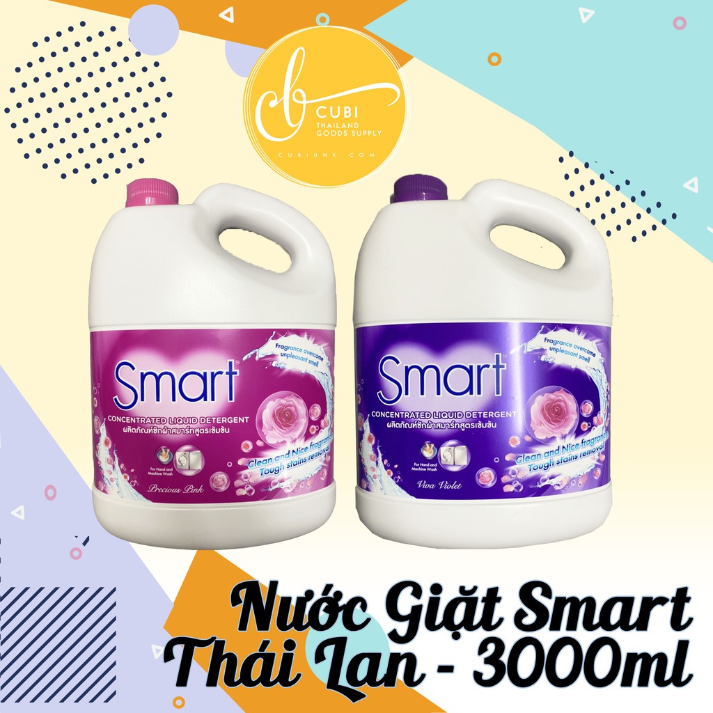 NƯỚC GIẶT XẢ SMART 2 IN 1 ĐẬM ĐẶC 3 LÍT THÁI LAN