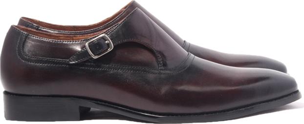 Giày Tây Nam Công Sở Khoá Cài Banuli  Da Bê Italian Single Monk Strap H1MS1 (Da Veg Itali Mềm Dẻo, Đế Siêu nhẹ, Bảo Hành Trọn Đời)