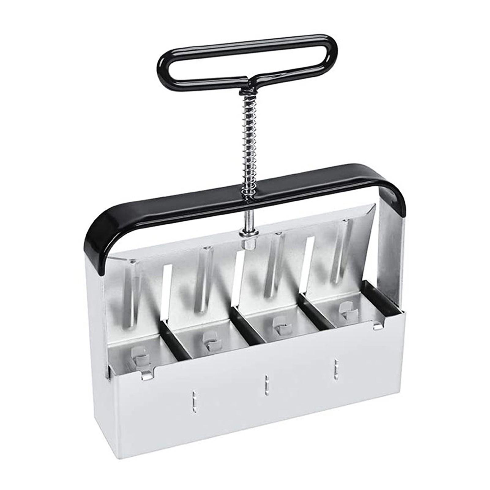 Manual Quad Soil Blocker 2 Inches Soil Block Maker Zinc Alloy Handheld Soil Blocking Tool for Seedlings Cuttings Garden