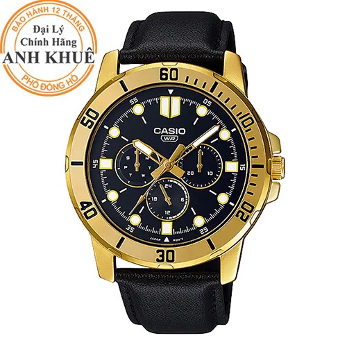 Đồng hồ nam dây da Casio Anh Khuê MTP-VD300GL-1EUDF