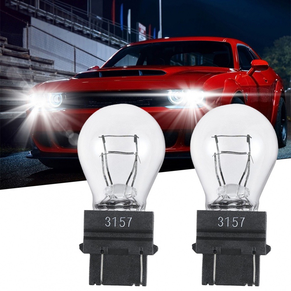 Bộ 2 Bóng phanh ô tô chân cắm 12v 21/5w 2 tóc màu trắng