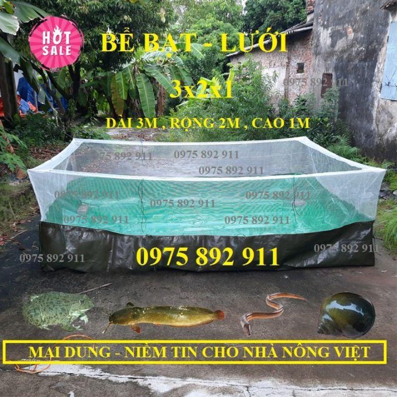 Bể bạt lưới nuôi ốc ếch cá