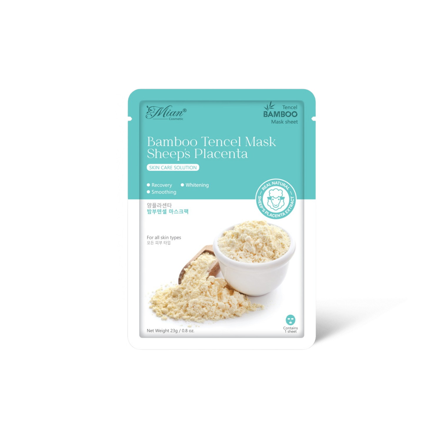 Mặt Nạ Dưỡng Da Mian Bamboo Tencel Mask Chiết Xuất Nhau Thai Cừu 21g