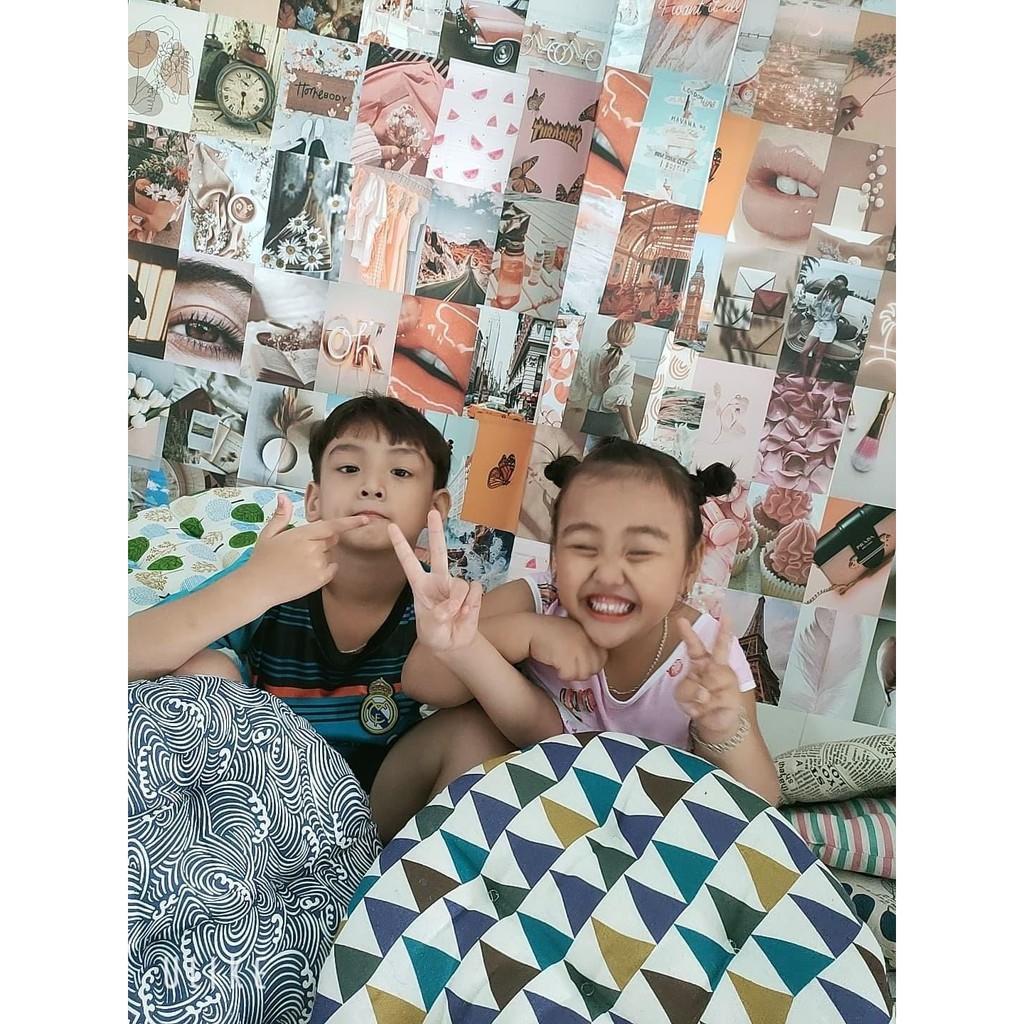 Set 24 hình Wall Collection Sticker dán tường trang trí decor phòng ngủ instargram - theme Be 1302