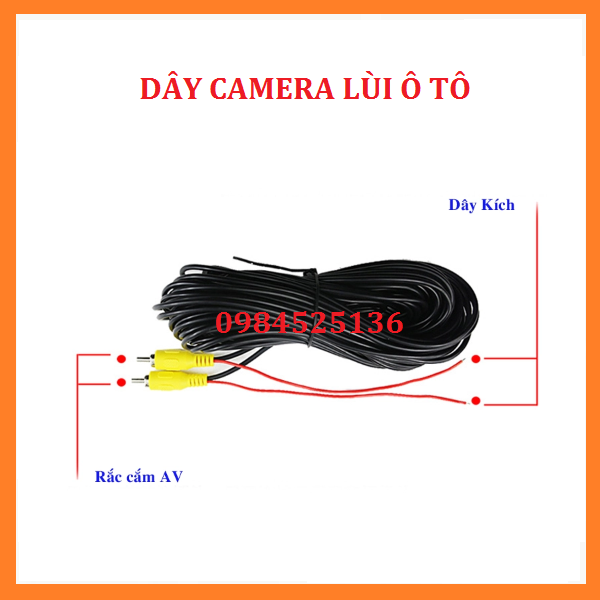 Dây camera lùi ô tô loại dài  6m,15m. Dây Tín Hiệu Kéo Dài Nối Camera Lùi Jack Av-Hoa Sen Dùng Để Lắp Cho Các Xe Dài Như Xe Tải, Xe Chở Khách. Cáp Tín Hiệu Camera sau, dây cam ze.Hướng dẫn lắp cam lùi.