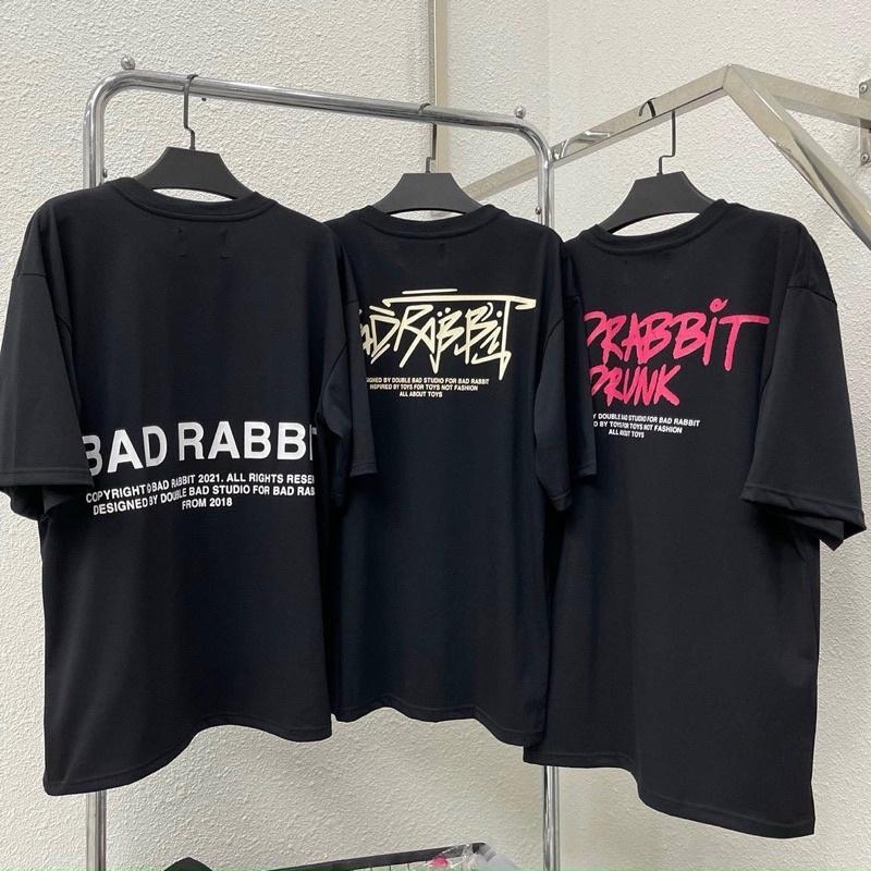 Áo Thun Tay Lỡ Unisex Bad Rabits SAY And DRUNK TEE màu ĐEN /Nam nữ unisex/ Áo phông cổ tròn form rộng Jaystoree