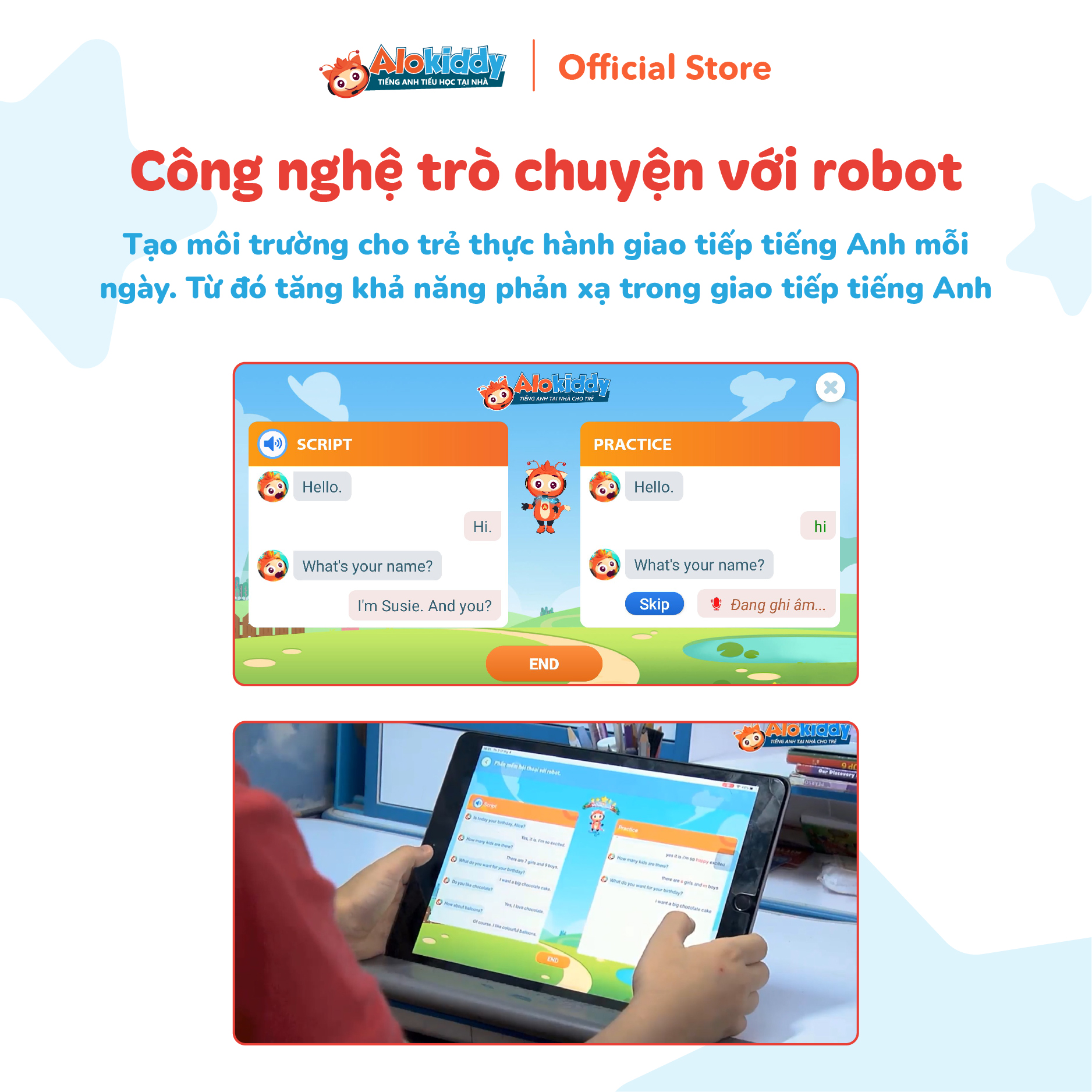 ALOKIDDY Combo 2 app học tiếng Anh cho học sinh từ Cấp 1 đến Cấp 2 E-voucher áp dụng toàn quốc