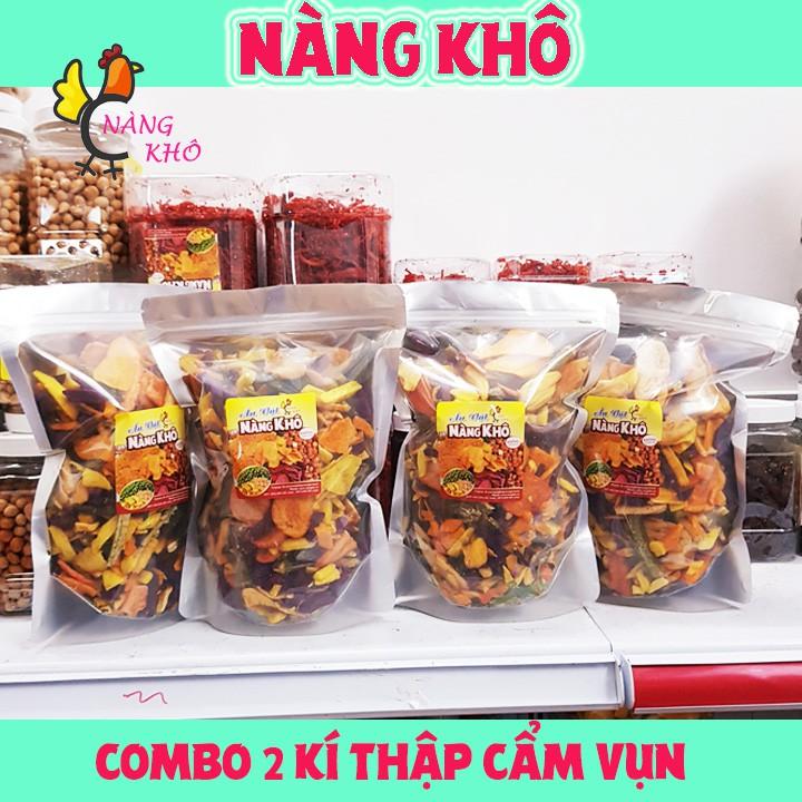 Trái Cây Sấy ( Combo 2 kí Thập Cẩm Sấy hàng vụn loại ngon đủ 10 vị )