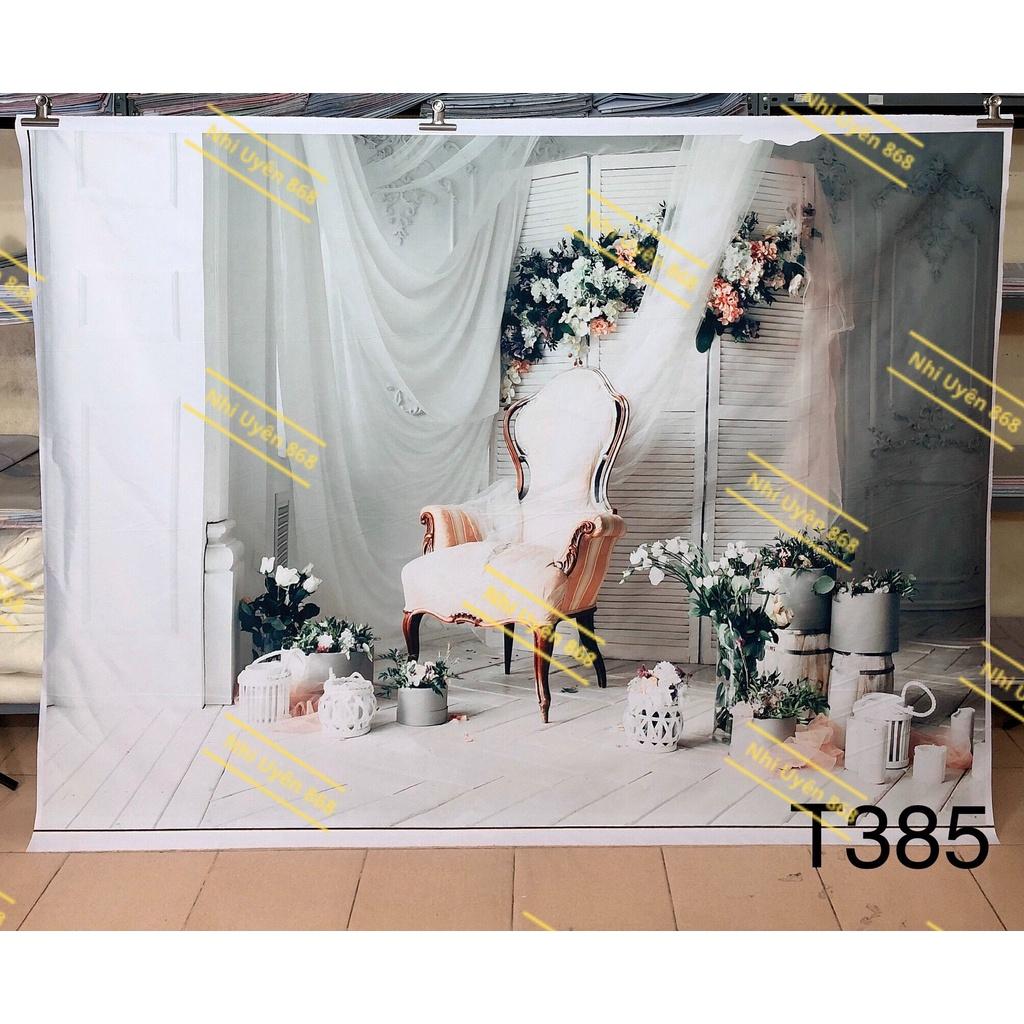 Tranh vải decor / Thảm vải treo tường / Thảm vải chụp ảnh chủ đề Livestream cảnh nội thất