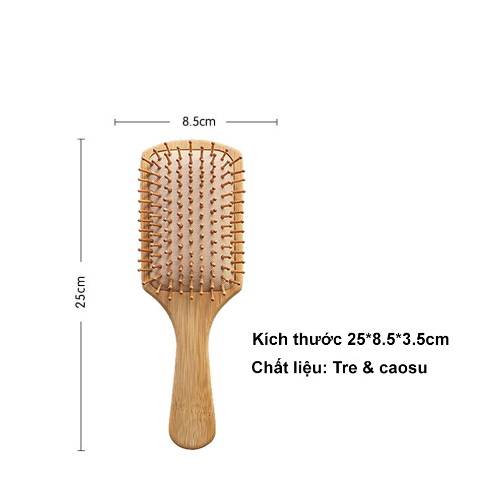 Lược chải tóc làm từ tre nhỏ gọn bỏ túi tiện dụng