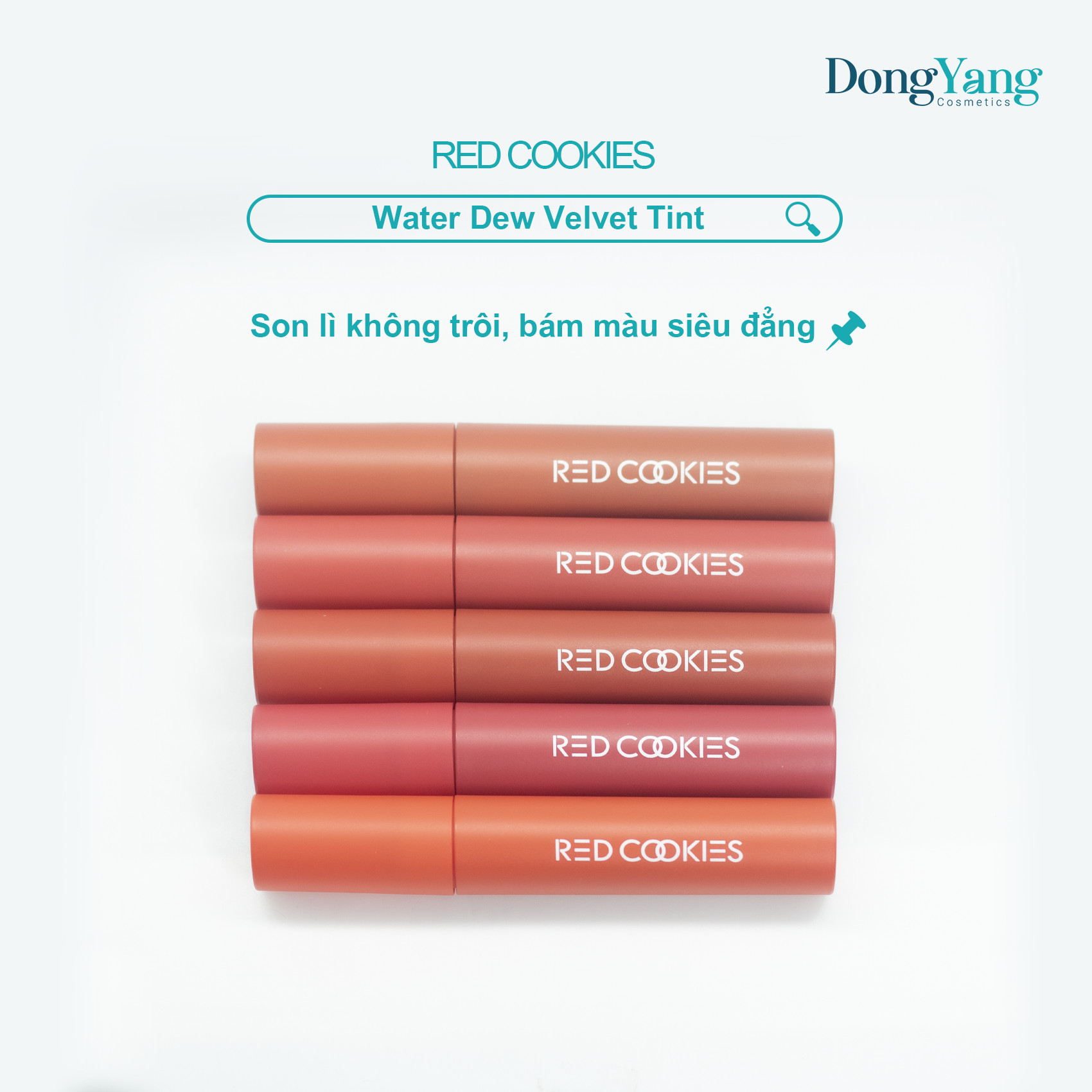 Son Lì Red Cookies Water Dew Velvet Tint Hàn Quốc Màu D1 - Đỏ Cam (4gr )