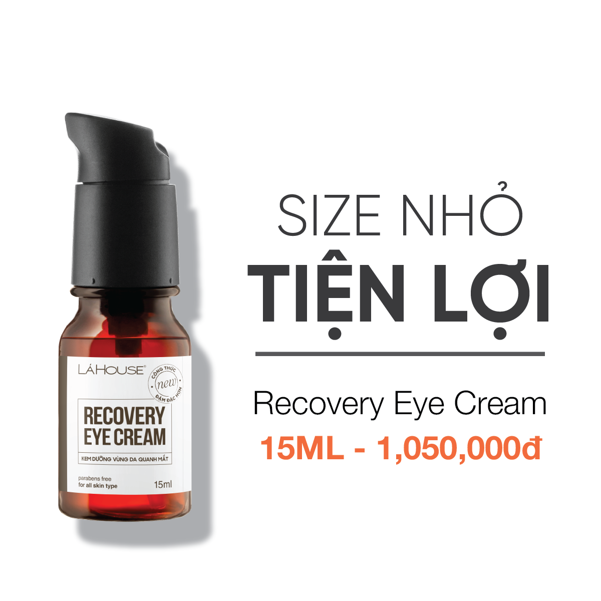 Kem dưỡng vùng da quanh mắt Lá House Recovery Eye Cream 15ml