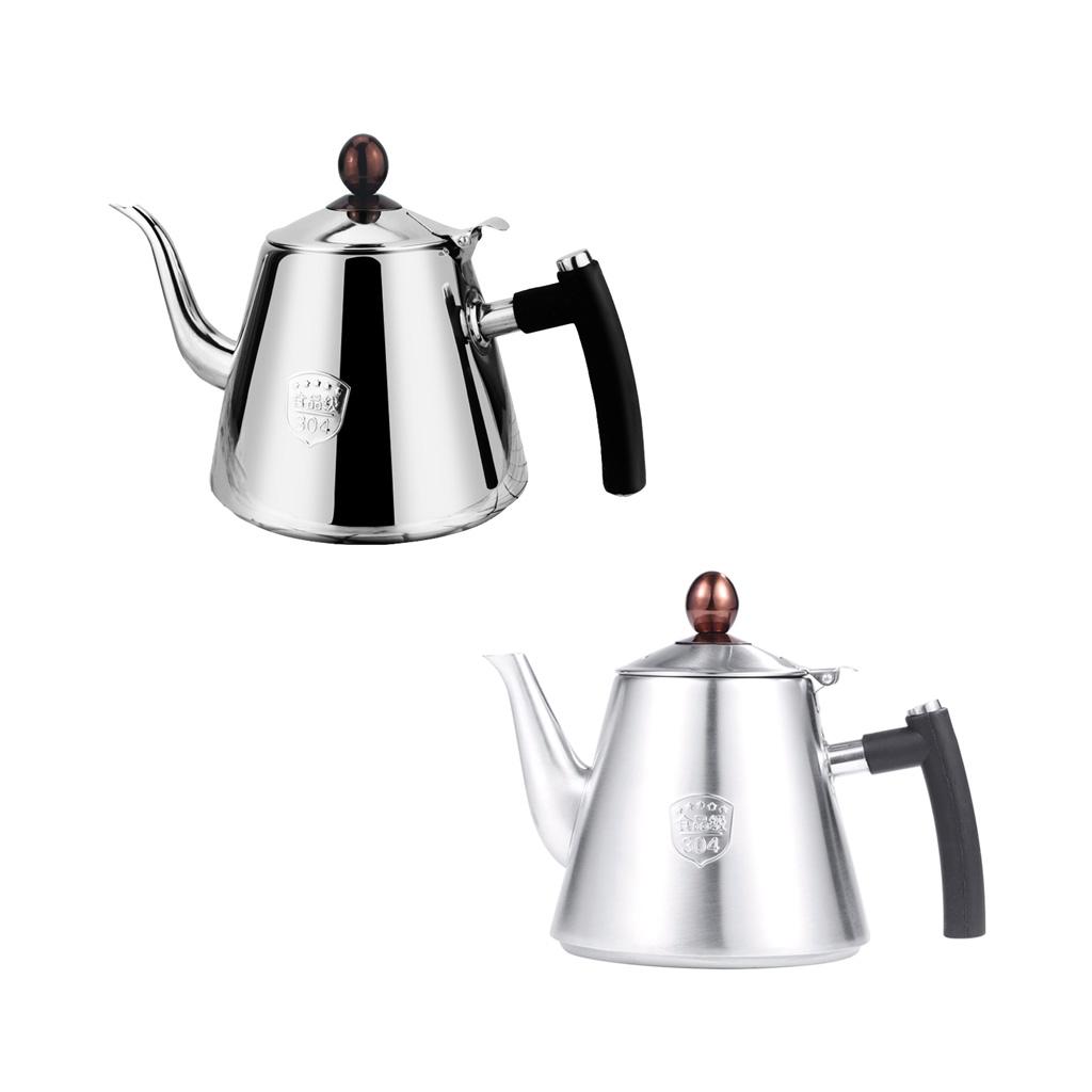 Coffee Kettle Stainless Steel Tea Coffee Kettle, Pour Over Kettle, Metal Teapot Works on Induction Stovetop for Fast Water Heating, 1.2L