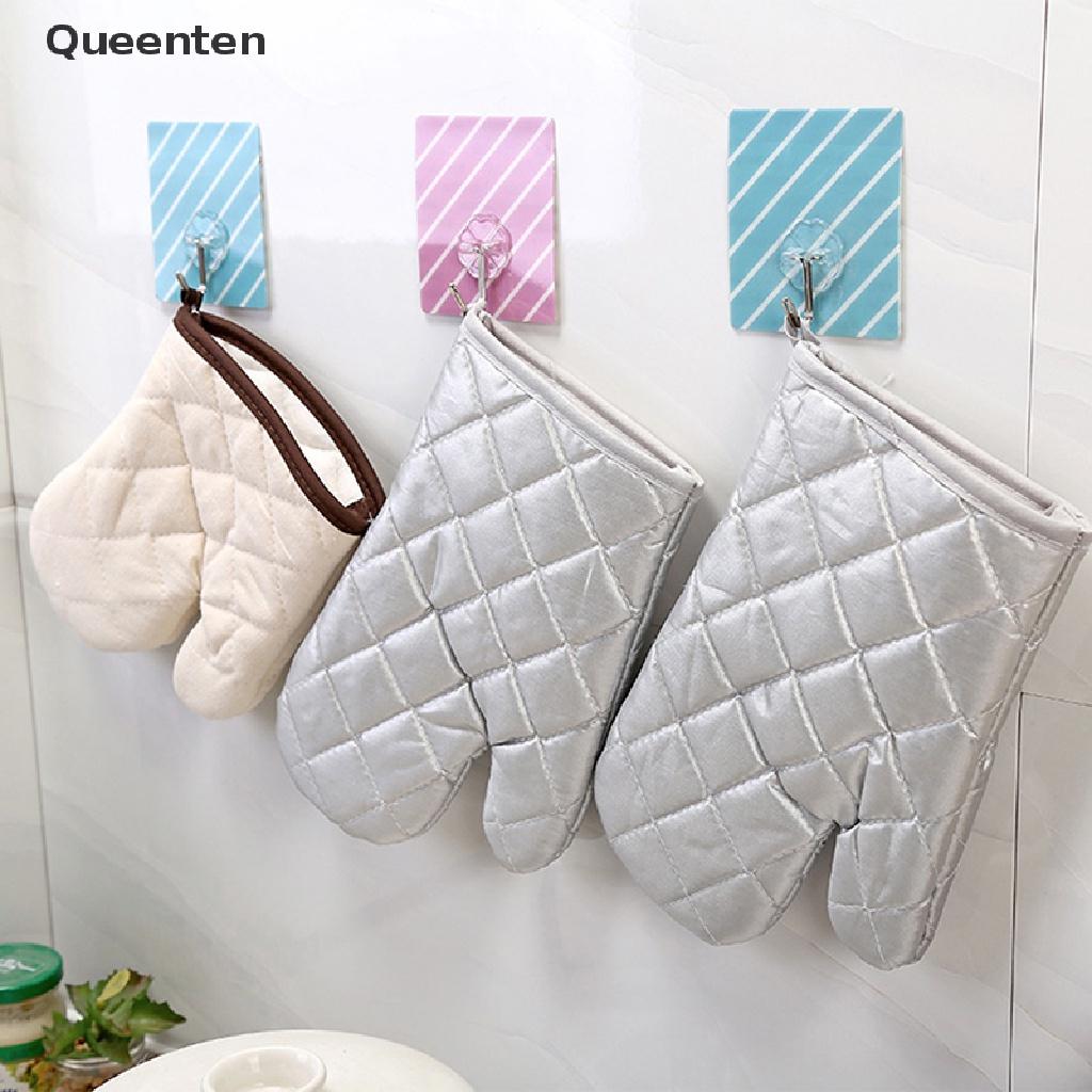 Queenten 1Pc Heat Resistant Gloves Kitchen Pot Holders Cooking Oven Mitts Gripping  VN