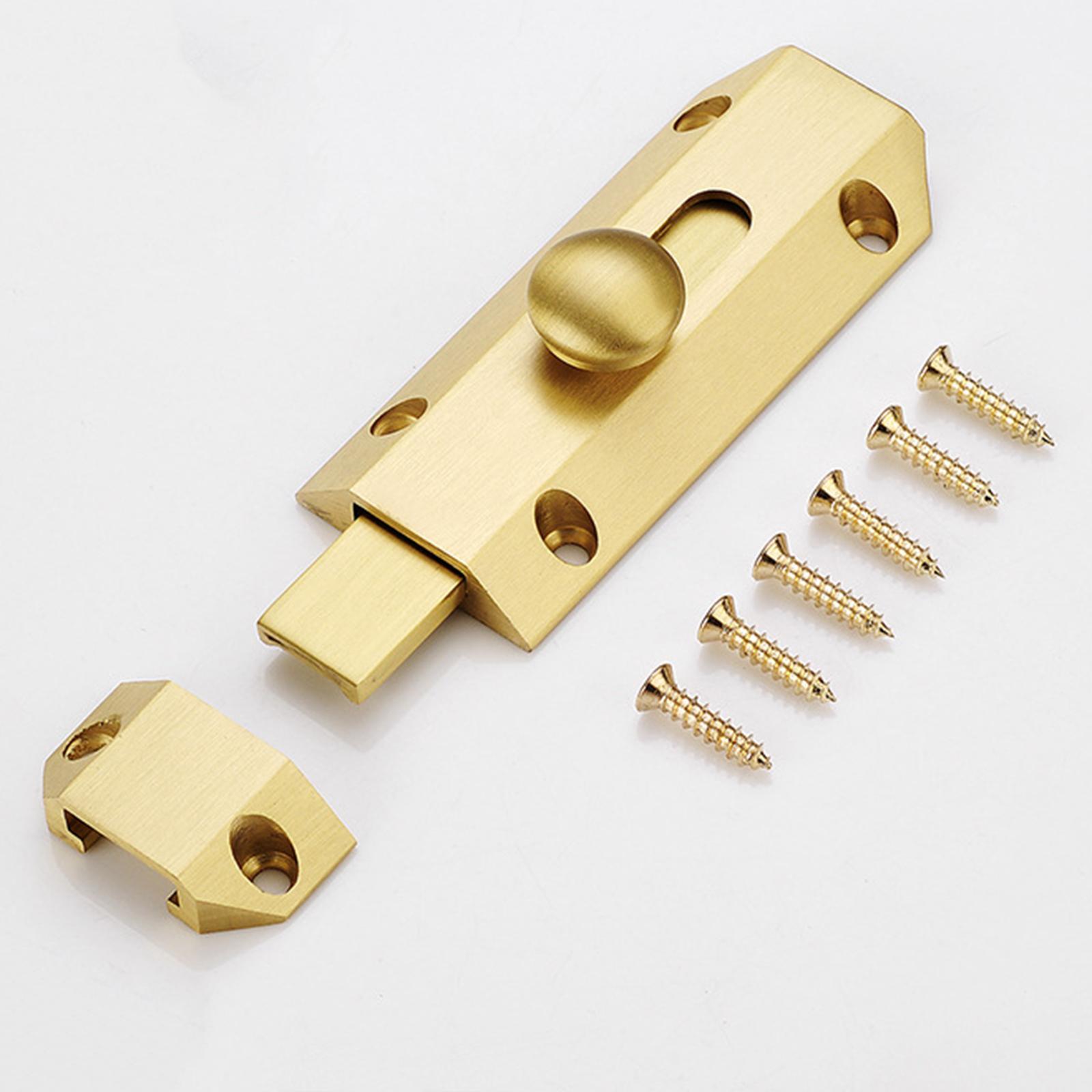 Multiunction Door Security Slide Lock Latch Thickened Rustproof Heavy Duty Brass Door Lock
