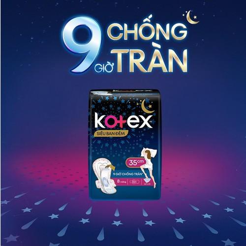 COMBO 6 gói băng vệ sinh Kotex Siêu ban đêm 35cm 3 miếngX6