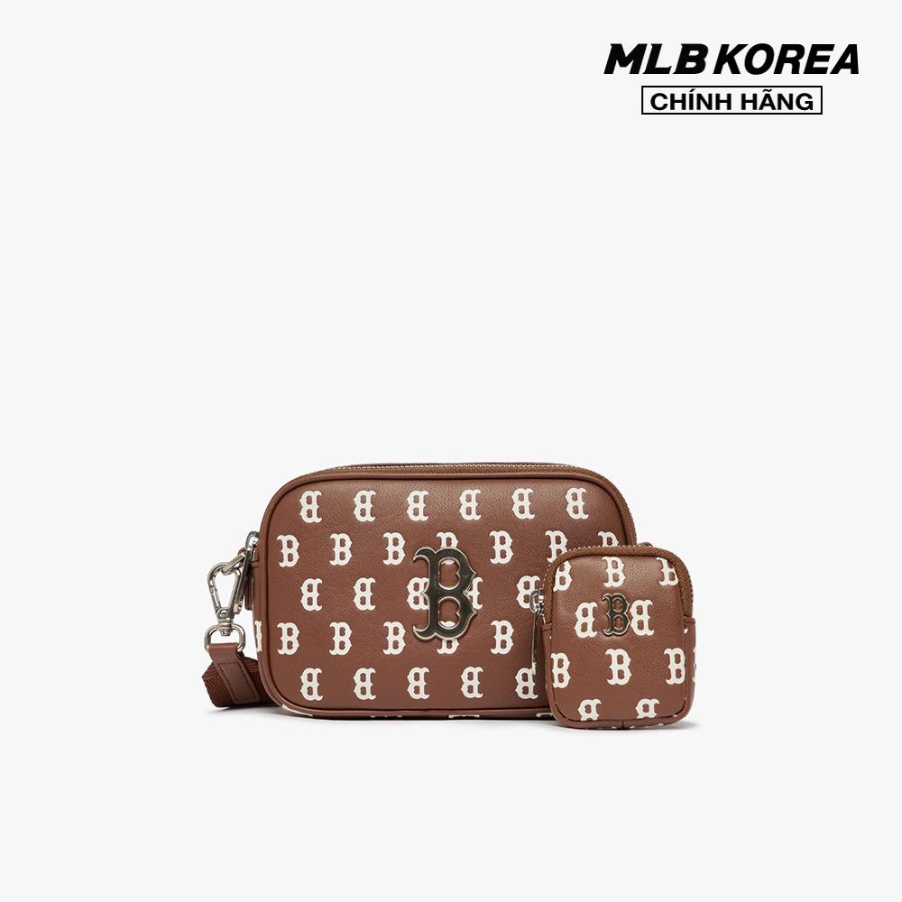 MLB - Túi đeo chéo chữ nhật Classic Monogram PU Emboss Mini 3ACRS092N