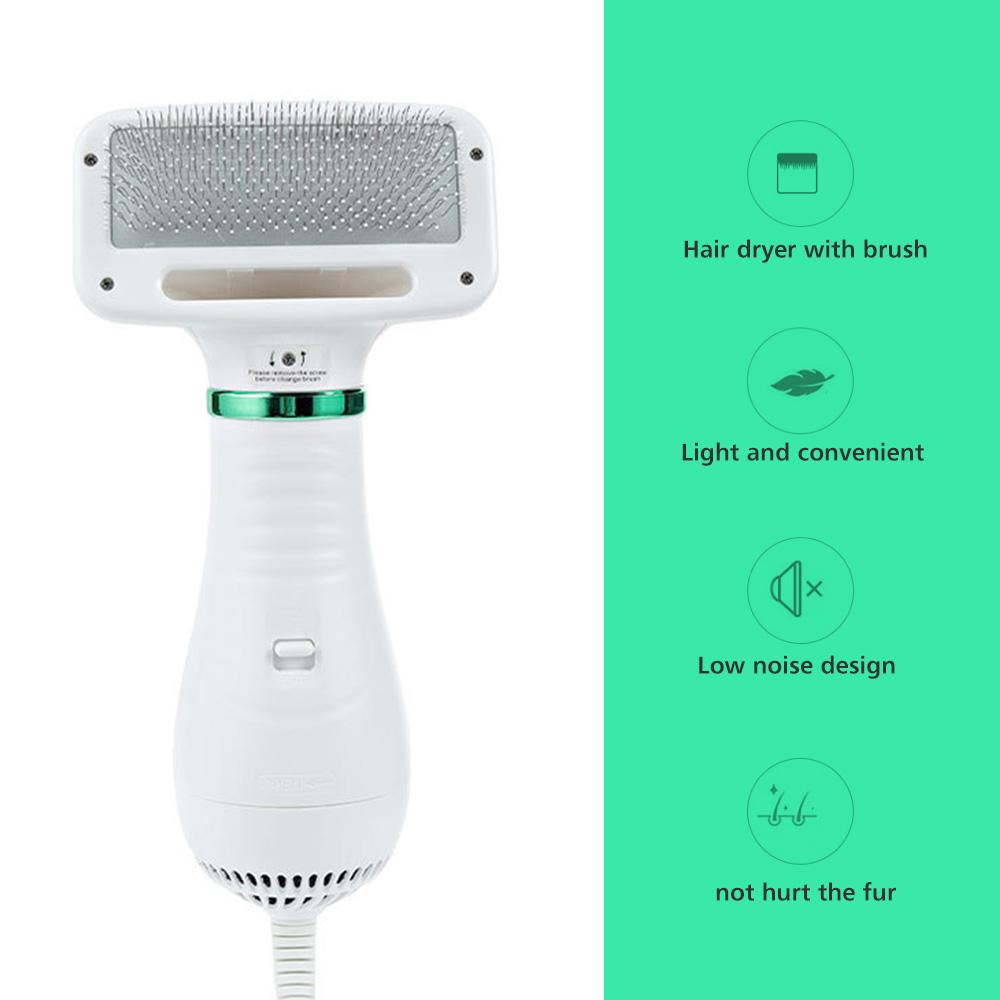 Máy sấy, chải lông Slicker Brush cho thú cưng, có điều chỉnh nhiệt độ thấp trung bình cao