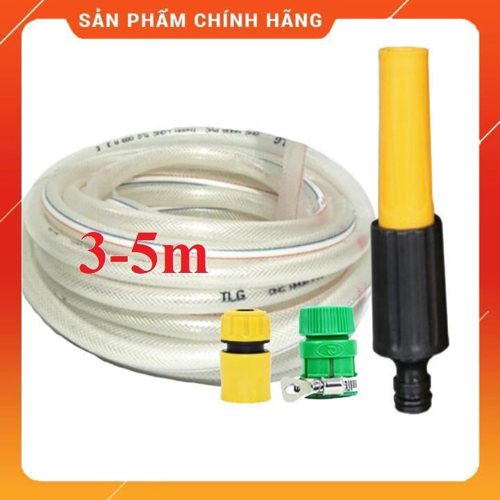 ️️ Bộ dây vòi xịt nước rửa xe, tưới cây , tăng áp 3 lần, loại 3m, 5m 206622-5Mcút sập+ túi đựng bút