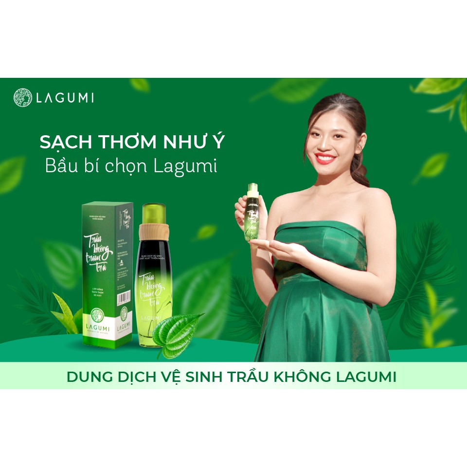 Dung dịch vệ sinh phụ nữ Lagumi Trầu Không Tràm Trà 100% thiên nhiên 100ml - an toàn Mẹ Bầu - Việt Nam