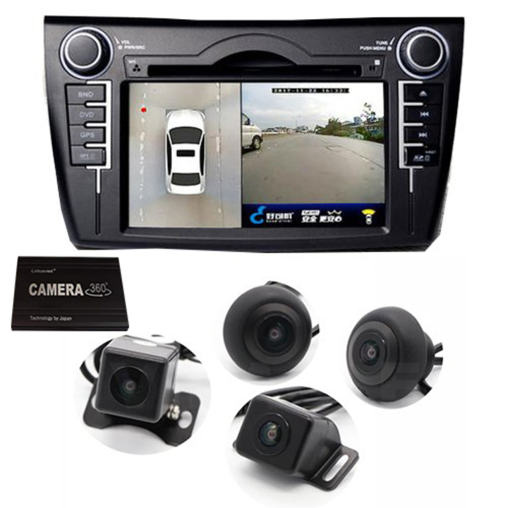 Camera hành trình 360 độ cao cấp Lotusviet chuẩn AHD dành cho tất cả các loại xe ô tô có sử dụng màn hình hiển thị LV-558 - Hàng chính hãng