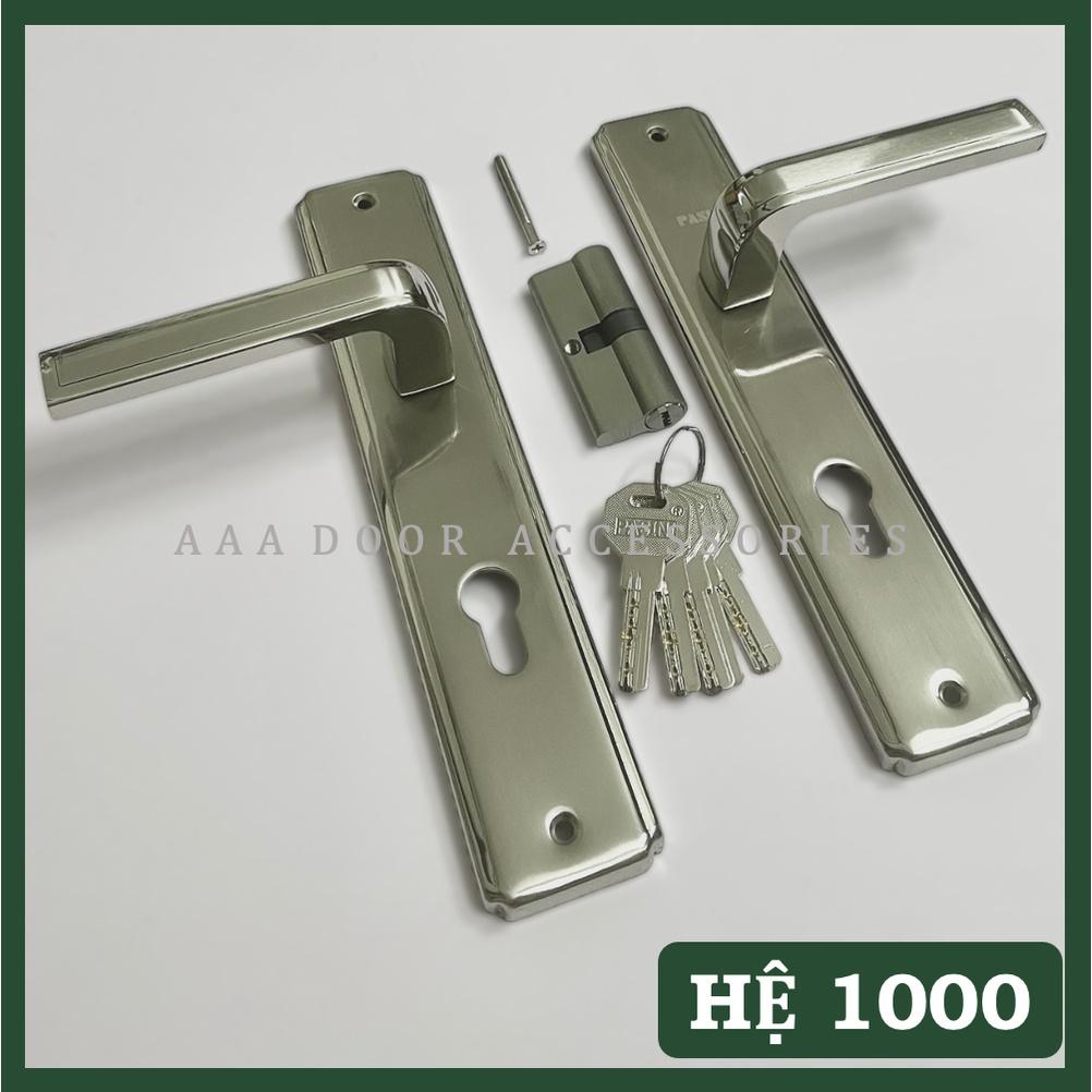 Khoá tay gạt cửa đi PASINI dùng cho cửa nhôm, sắt, gỗ đố 4x8 hệ 1000