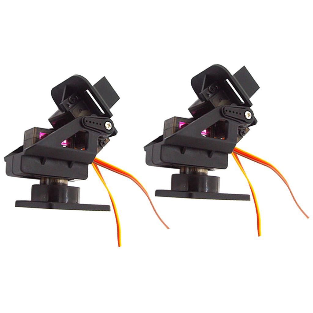 Nhựa Pan-Tilt Với Servo Gắn Máy Ảnh Nền Tảng Chảo Nghiêng Chống Rung Cho DIY Robot Trên Không 2 Gói (SG-90/MG-