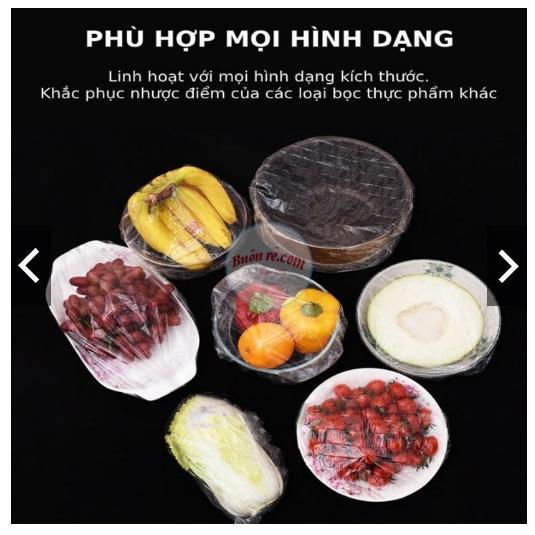 Túi 100 Màng Bọc Thực Phẩm Có Chun Co Dãn Tái Sử Dụng - Hàng Loại 1