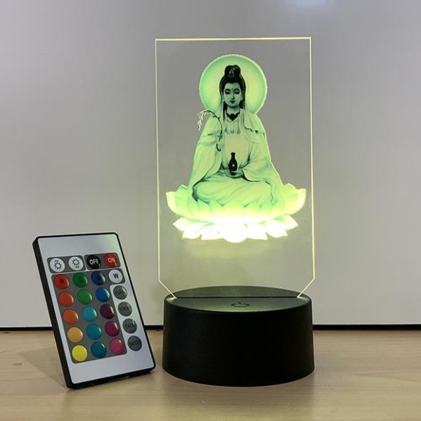 Đèn Led in UV hình Quan Âm Bồ Tát phòng thờ Led-10