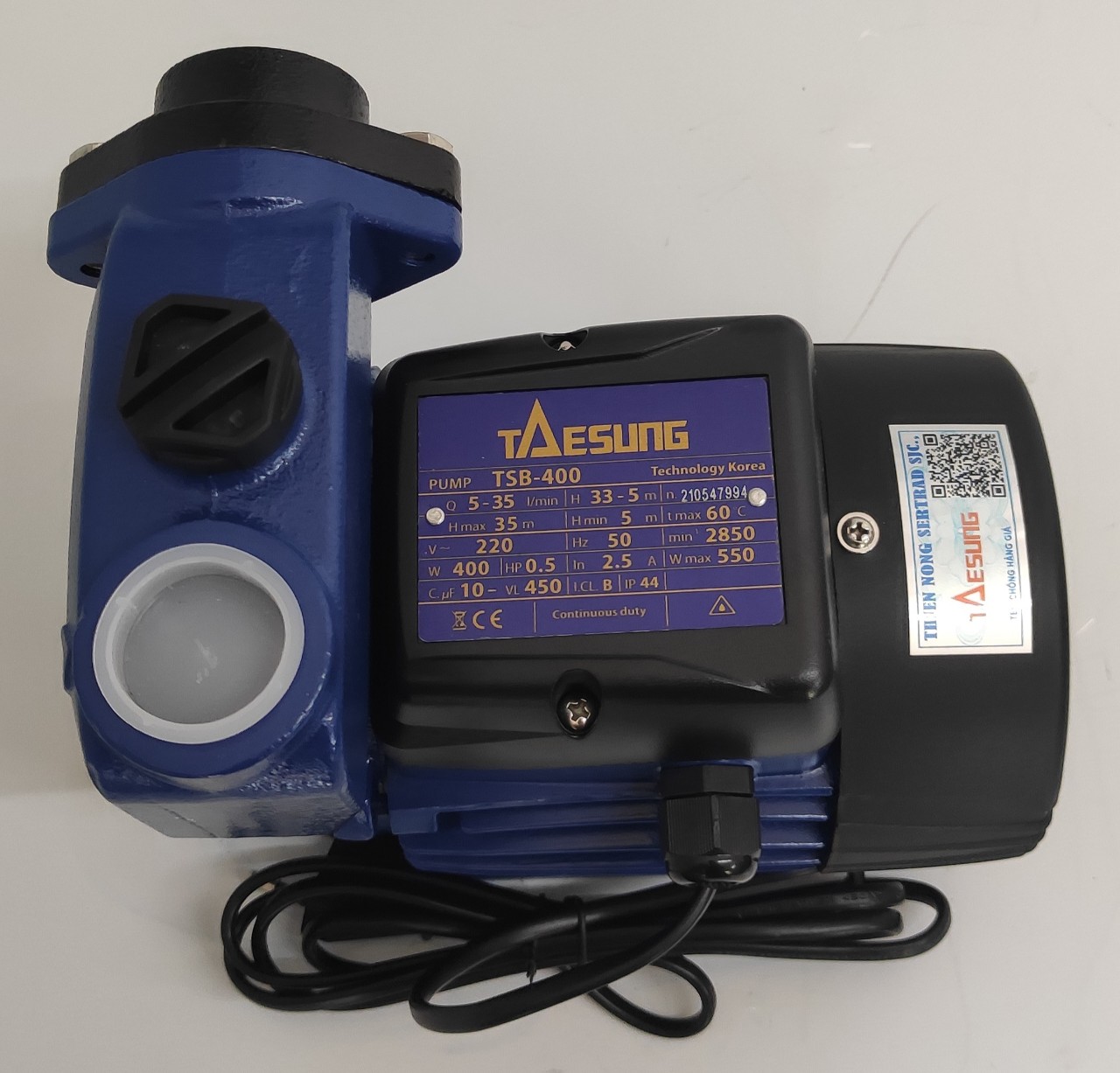 Máy Bơm Nước Chính Hãng TAESUNG TSB 200 - 400