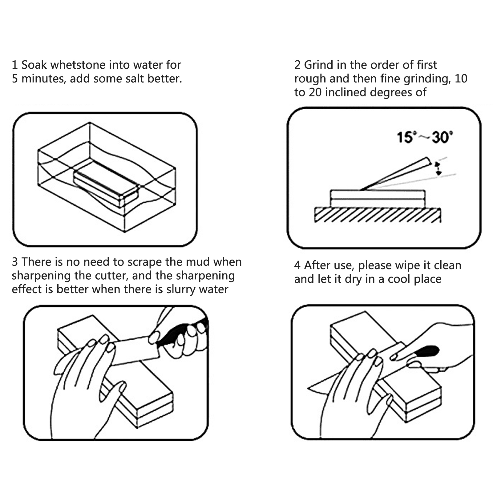 400#/1000# 3000#/8000# Premium Whetstone Cut Sharpening Stone Set Sharpener Non Slip Base Cutter Sharpener