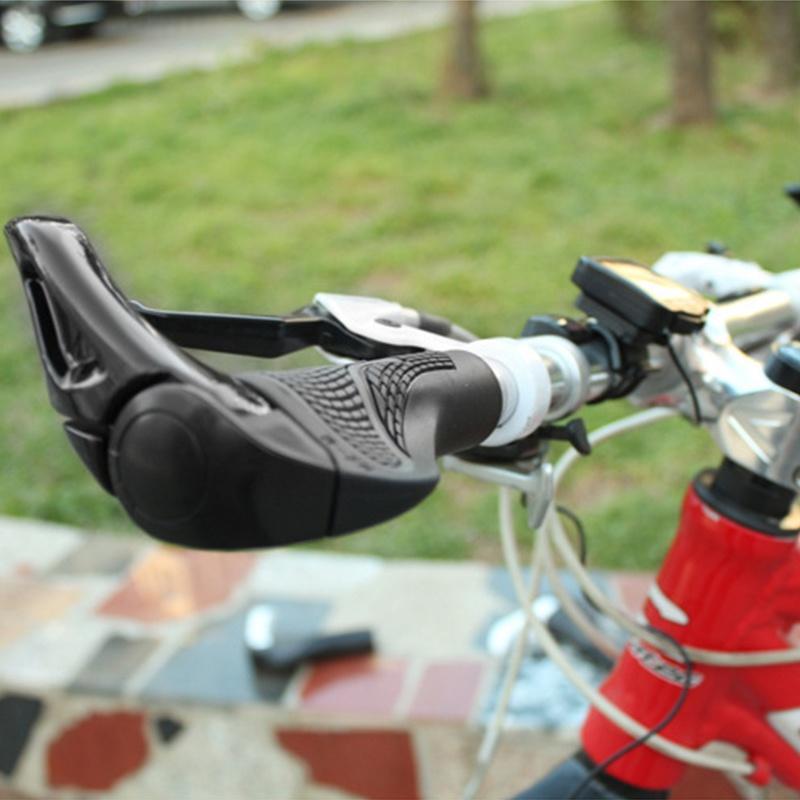 Cycling Mountain Bicycle Bike Grips Black White Handlebar Grips Handle Bar Grip End LOCK-ON Ergonomic Bicycle Accessories