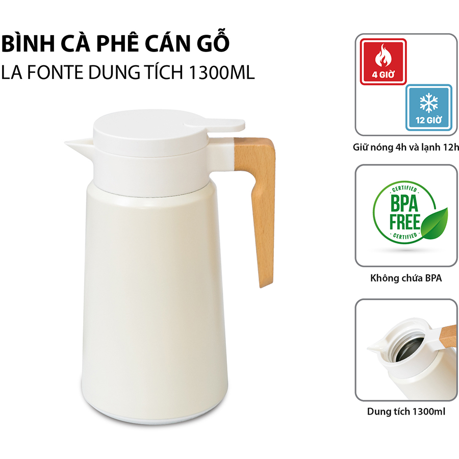 Bình Pha Cà Phê Cán Gỗ La Fonte