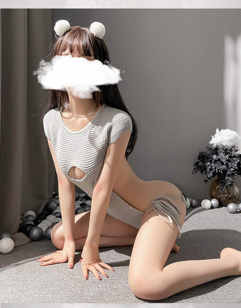 Đồ ngủ Sexy Set len hở lưng khoét ngực Cosplay