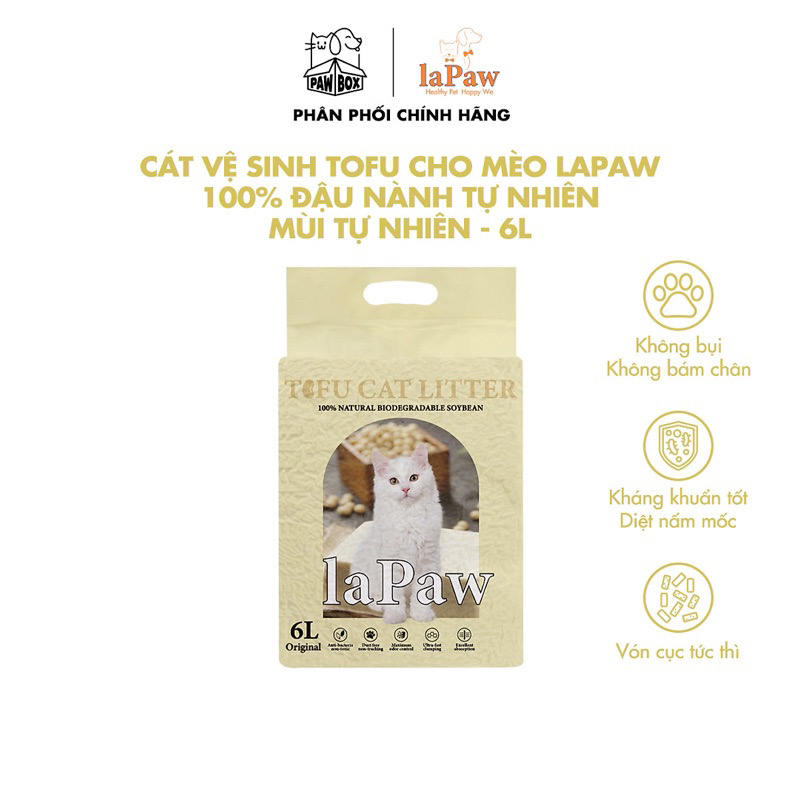 Cát đậu phụ Lapaw 6L dành cho mèo