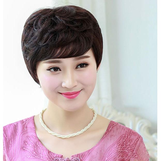 Tóc giả ngắn trung niên siêu da TGT-013