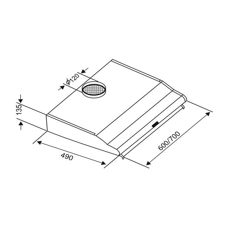 Máy Hút Khói Khử Mùi Bếp 7 Tấc Inox CANZY CZ-2070I - Hàng Chính Hãng