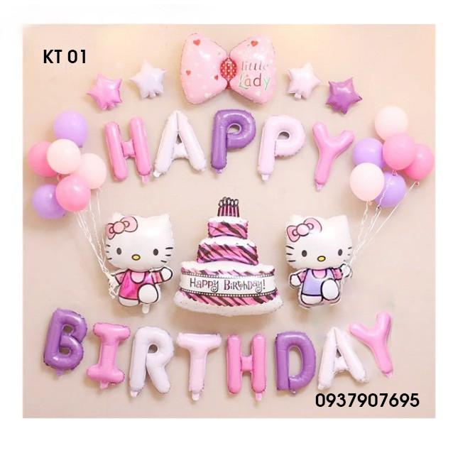 Set Bóng KITTY -Trang trí Sinh Nhật