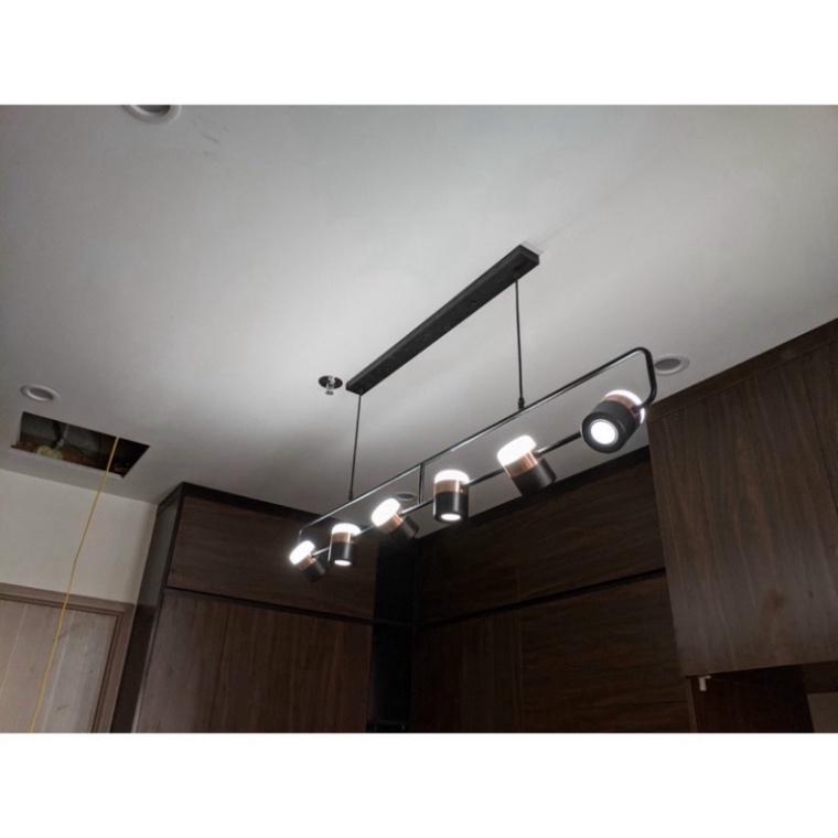 Đèn thả bàn ăn,bàn thả decor,đèn thả 6 đầu 3 mầu năng lượng DT DDT