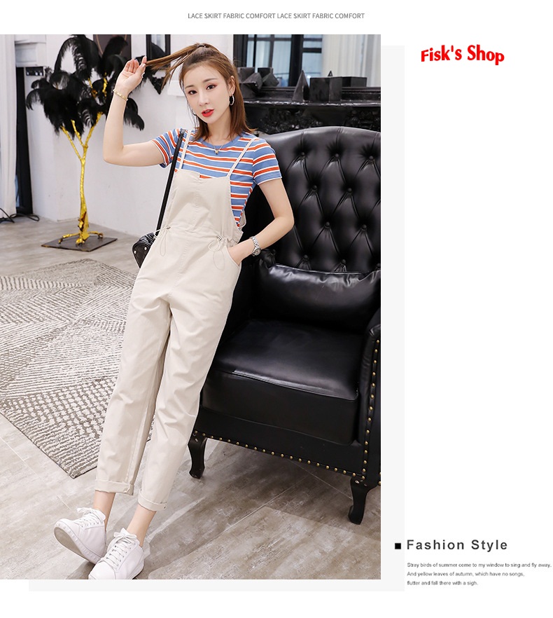 Set áo kẻ yếm cạp chun