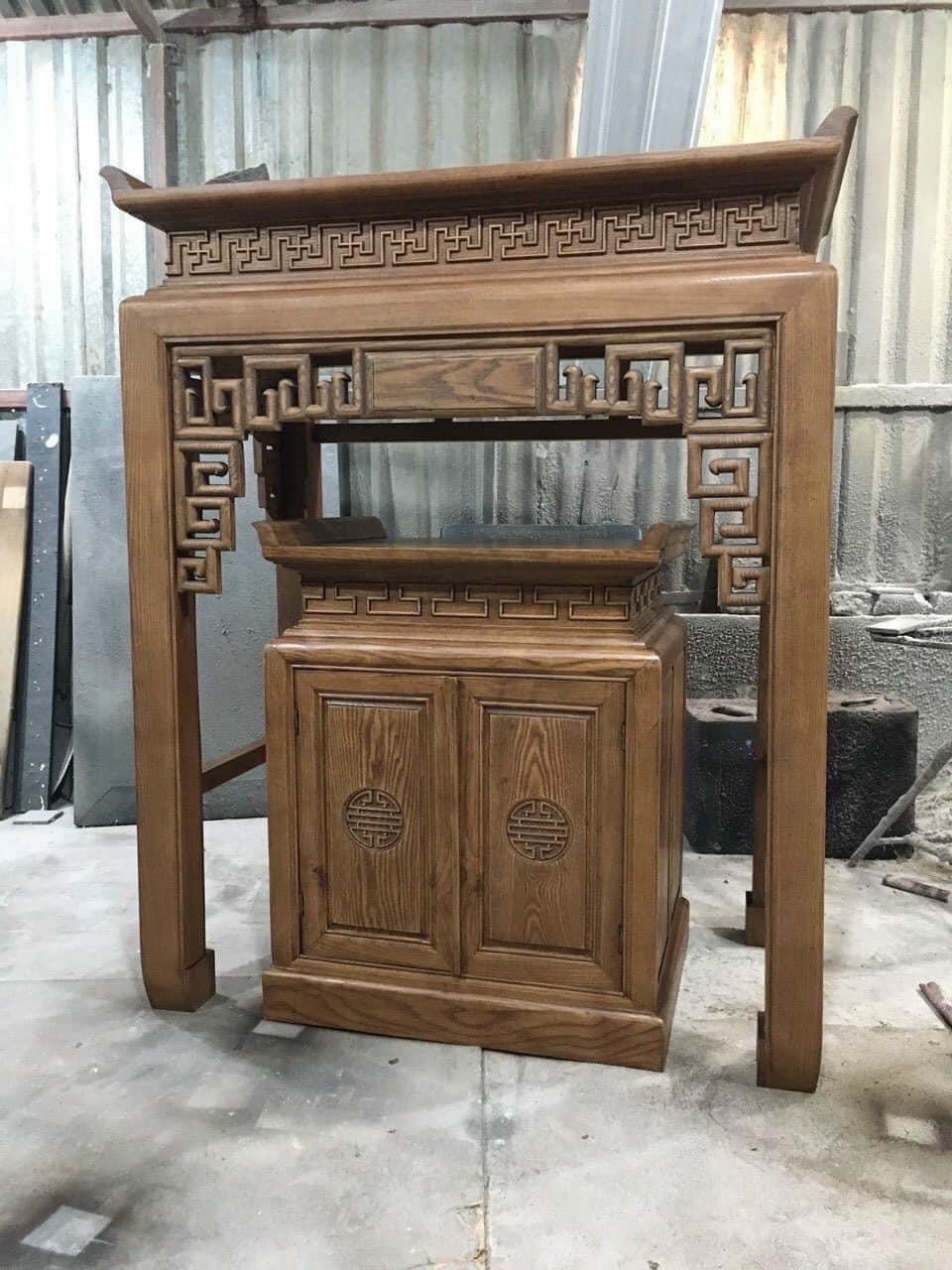 Bàn thờ gỗ sồi 157cm
