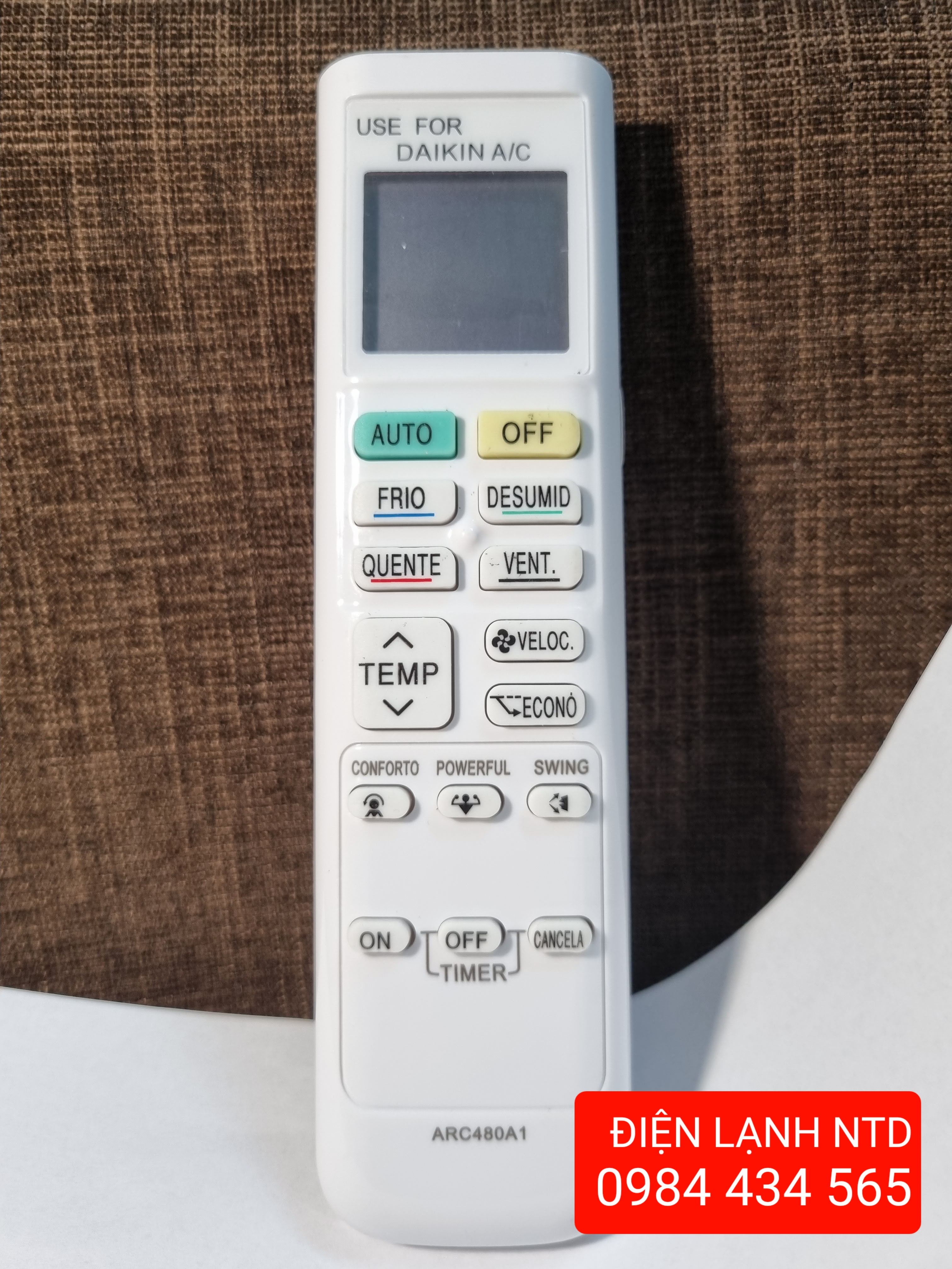 Điều khiển cho điều hòa DAIKIN dòng FTKQ/C loại dài - Remote máy lạnh DAIKIN dòng FTKC/Q