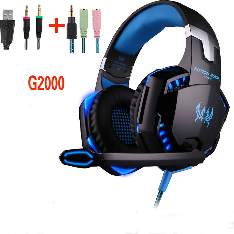 Tai Nghe Chơi Game Chụp Tai (Headphone Gaming) Cho Game Thủ KOTION EACH G2000 + Tặng Led USB Bền Đẹp