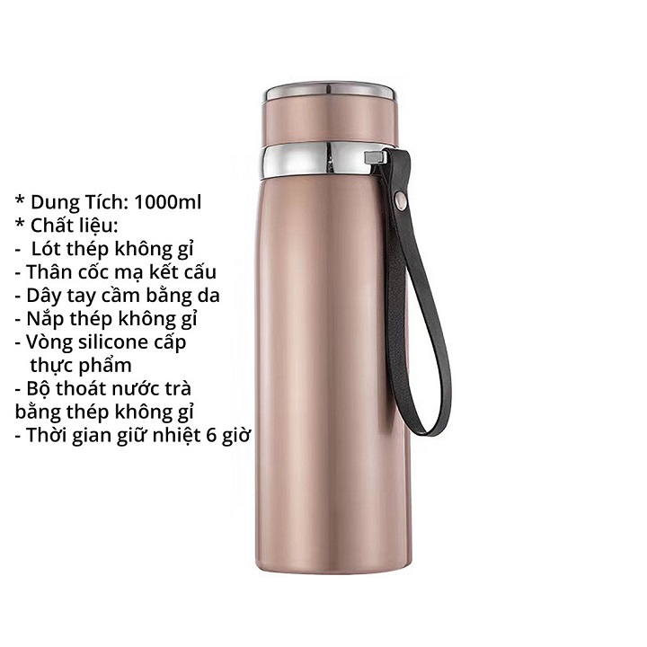 Bình giữ nhiệt  1000ml inox 304 cao cấp